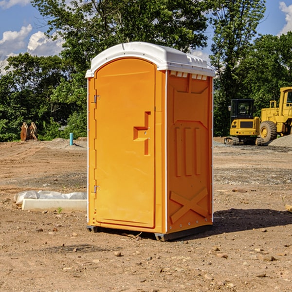 how often are the portable restrooms cleaned and serviced during a rental period in South Rockwood